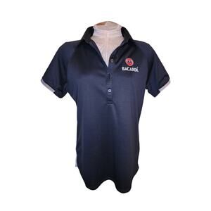 Under Armor Womens Polo Heatgear Athletic Loose Fit‎ Bacardi Logo Shirt M